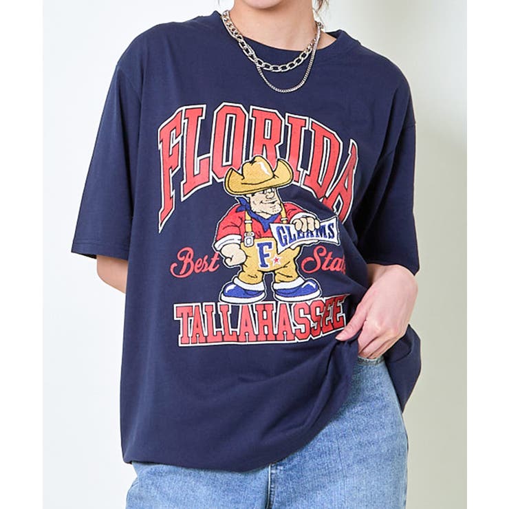 ネイビー | フロリダ刺繍Ｔシャツ | GORGE 