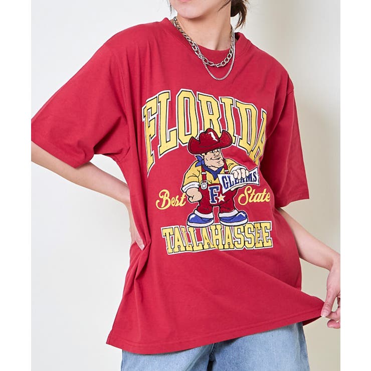 レッド | フロリダ刺繍Ｔシャツ | GORGE 