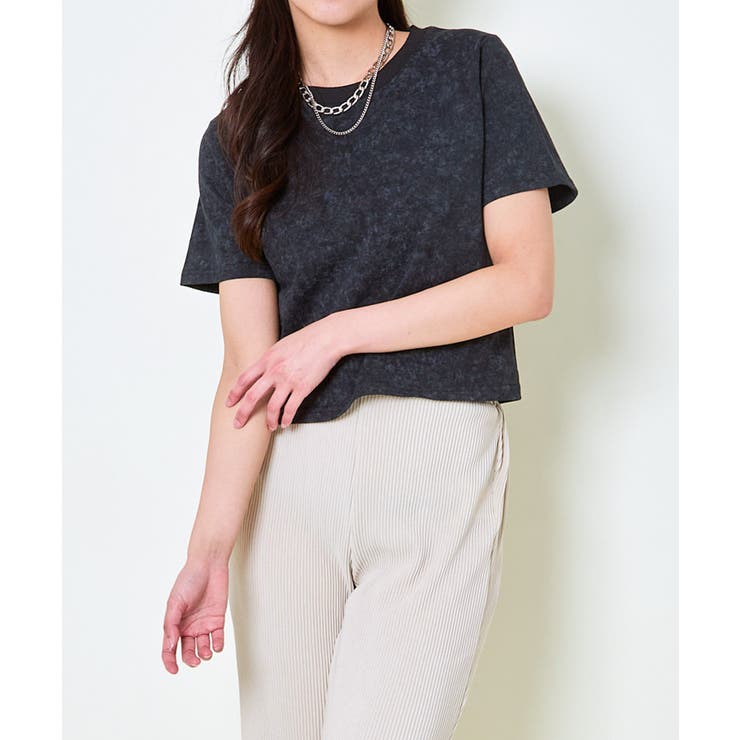 ブラック | 《短丈×ヴィンテージ風カラー》無地シンプルTシャツ | GORGE 