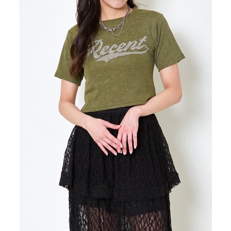 《きらロゴ×短丈》ラインストーンTシャツ／Y2Kストリート	 | GORGE  | 詳細画像9 