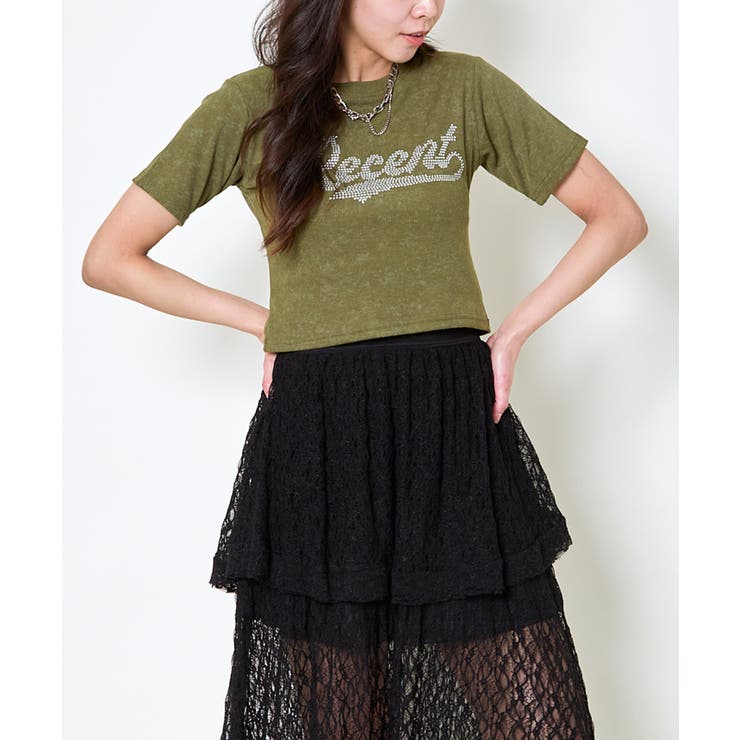 《きらロゴ×短丈》ラインストーンTシャツ／Y2Kストリート	 | GORGE  | 詳細画像11 