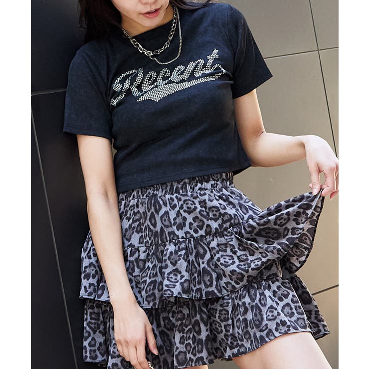 ドルガバ　Tシャツ ラインストーンロゴ　黒　ピチT y2k y2k 平成ギャル チビT サイドシャーリングTシャツ ライン