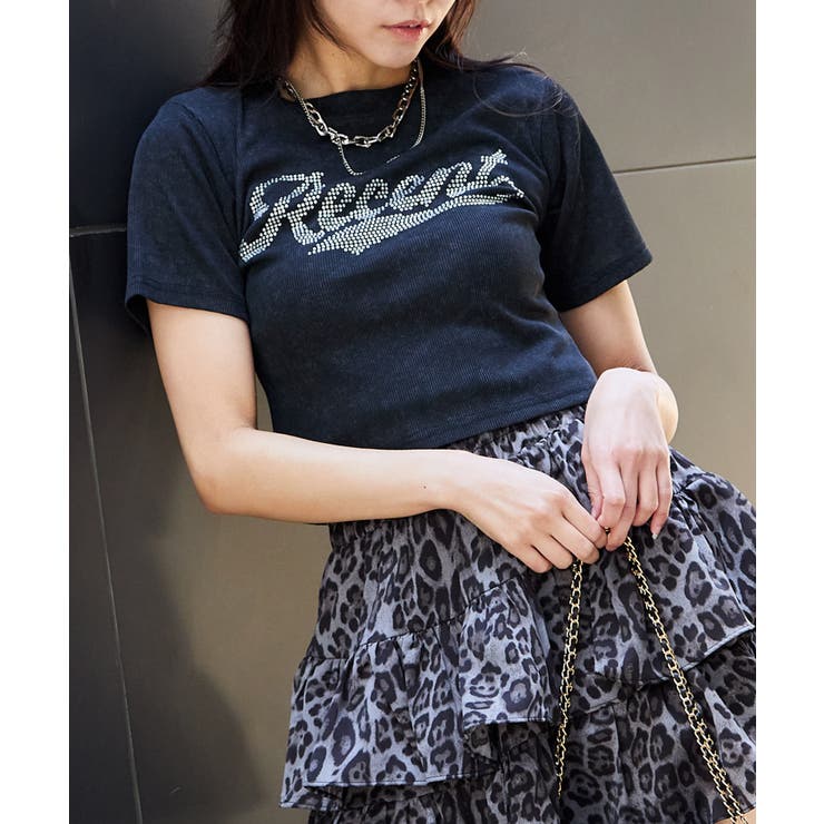 きらロゴ×短丈》ラインストーンTシャツ／Y2Kストリート [品番