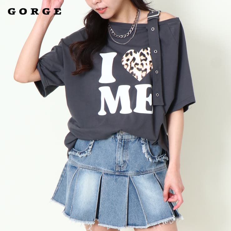 肩ベルトワンショルTシャツ[品番：GORW0010008]｜GORGE （ゴージ）の