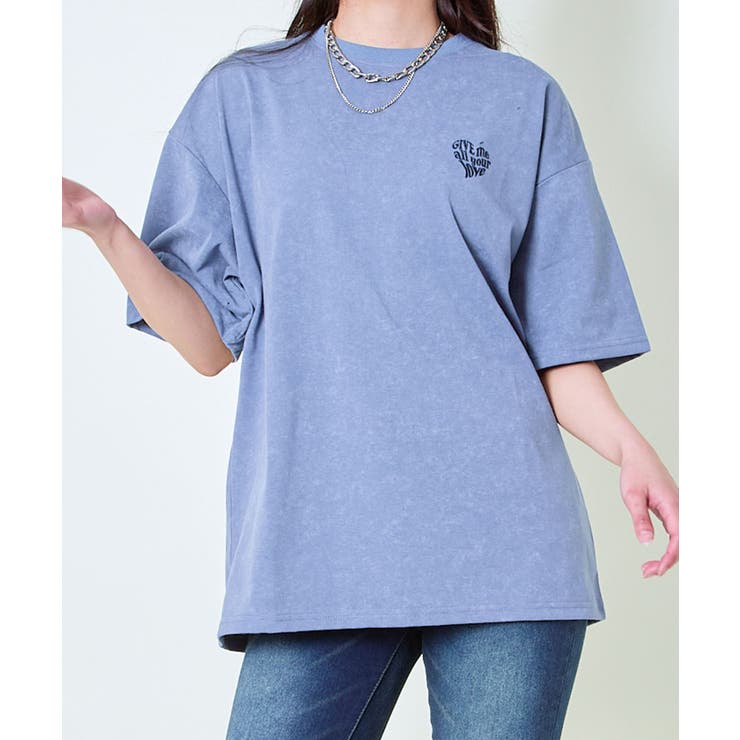 ピグメント風ツイル貼り付けＴシャツ | GORGE  | 詳細画像7 