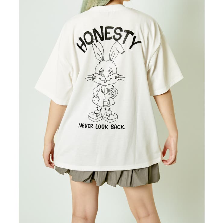 オフホワイト | 刺繍ラビットＴシャツ | GORGE 