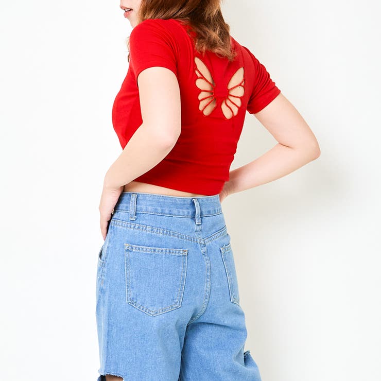 レディース クロップドTシャツ 背中開き | GORGE  | 詳細画像3 