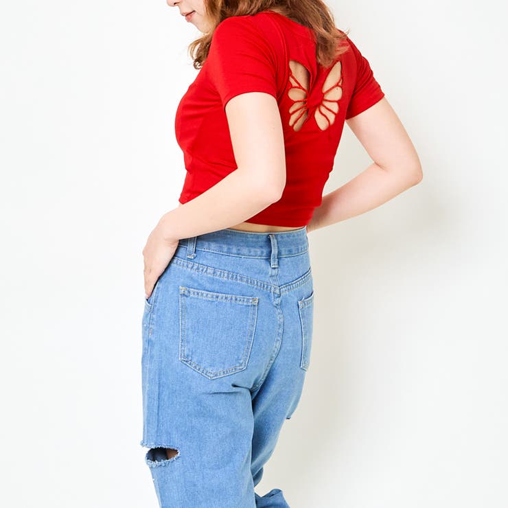 レディース クロップドTシャツ 背中開き | GORGE  | 詳細画像5 