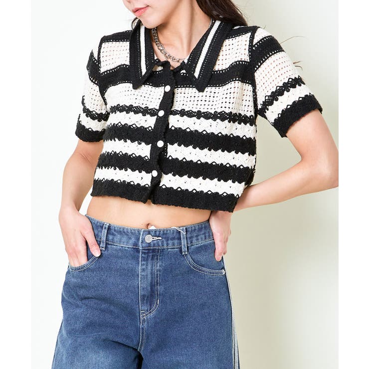 ボーダーエリツキカーディガン | GORGE  | 詳細画像11 