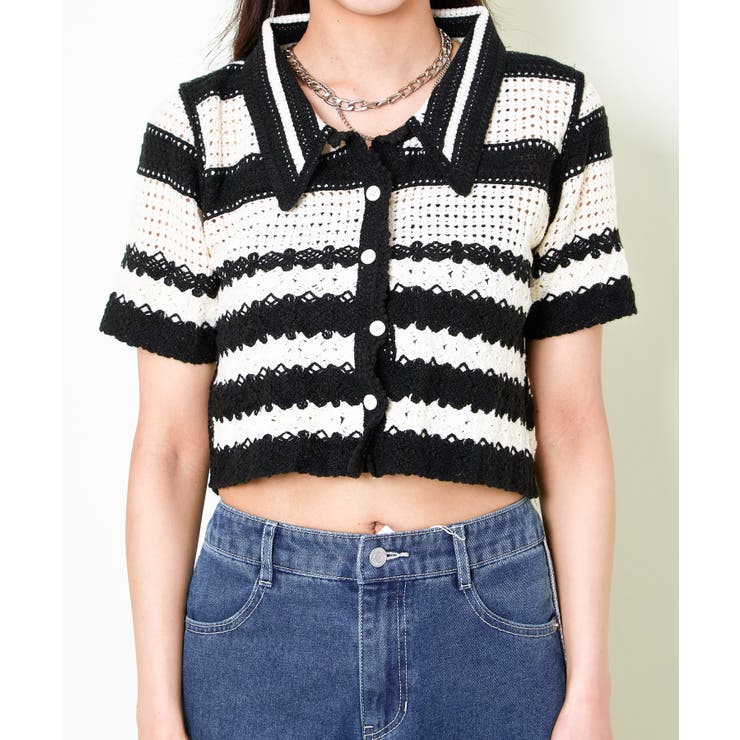 ボーダーエリツキカーディガン | GORGE  | 詳細画像12 