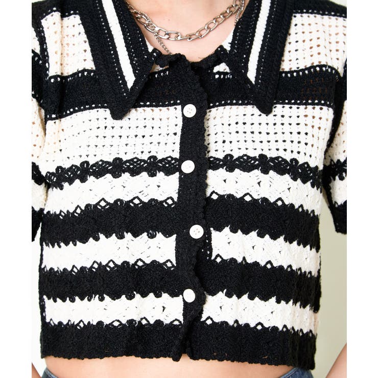 ボーダーエリツキカーディガン | GORGE  | 詳細画像17 