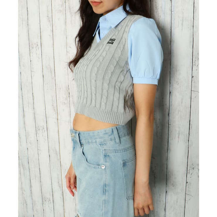 レイヤード風シャツベストトップス | GORGE  | 詳細画像8 