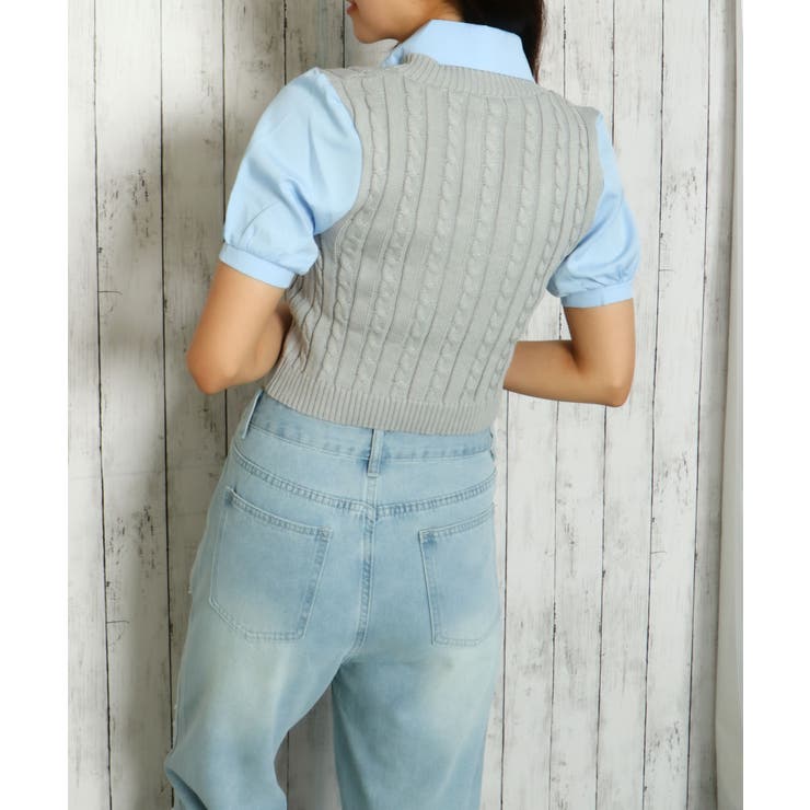 レイヤード風シャツベストトップス | GORGE  | 詳細画像9 