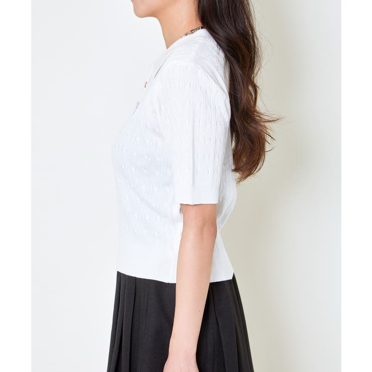 エリツキ刺繍半袖ニットプルオーバー | GORGE  | 詳細画像16 