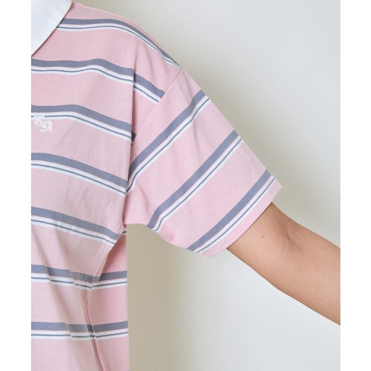 ボーダーポロ襟刺繍半袖Ｔシャツ | GORGE  | 詳細画像19 