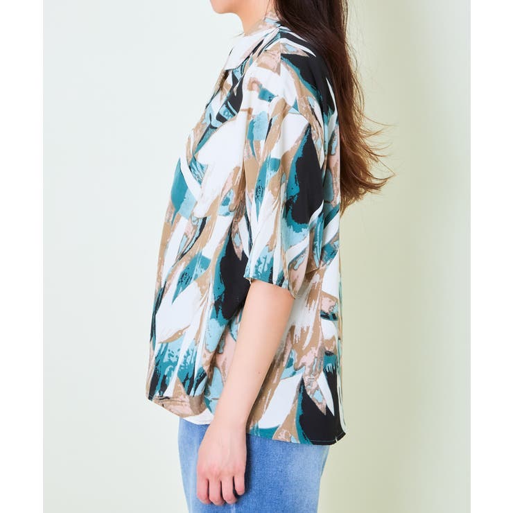 《ゆるシルエット×総柄プリント》開襟シャツ／夏映え主役トップス	 | GORGE  | 詳細画像7 