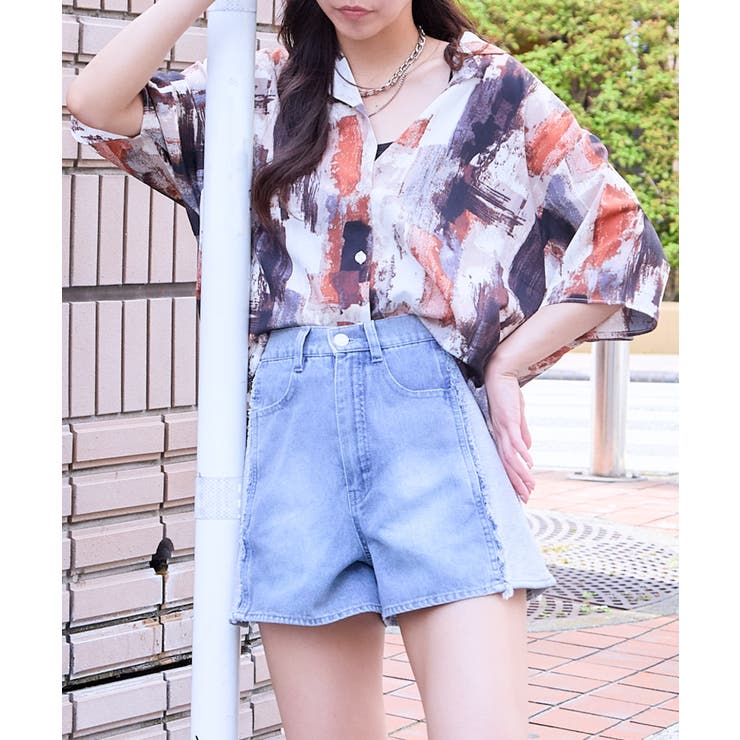 《ゆるシルエット×総柄プリント》開襟シャツ／夏映え主役トップス	 | GORGE  | 詳細画像9 