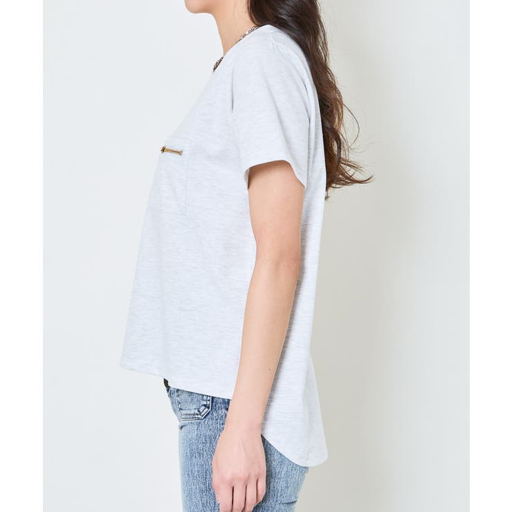 《ZIP付きポケT》Vネックカットソー／こなれ感プラス | GORGE  | 詳細画像23 