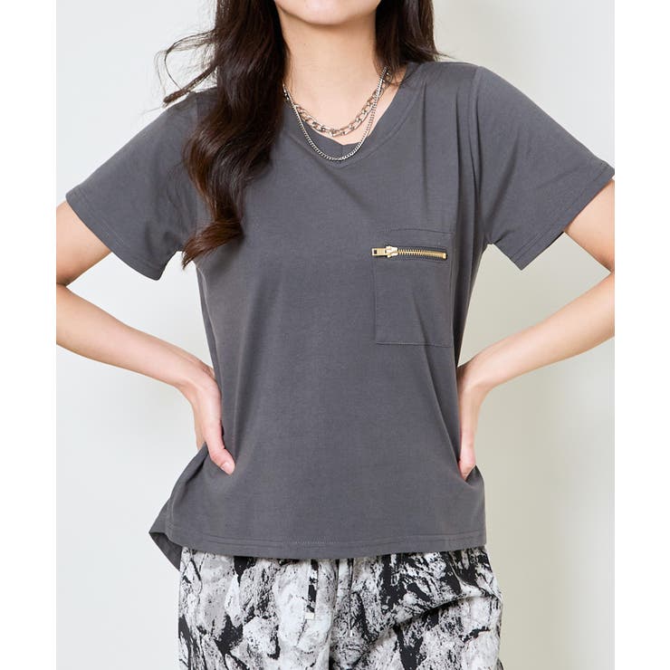 vers専用です♡ Petit Fleur 深Vネックニットチュニック/Green Parks（グリーン