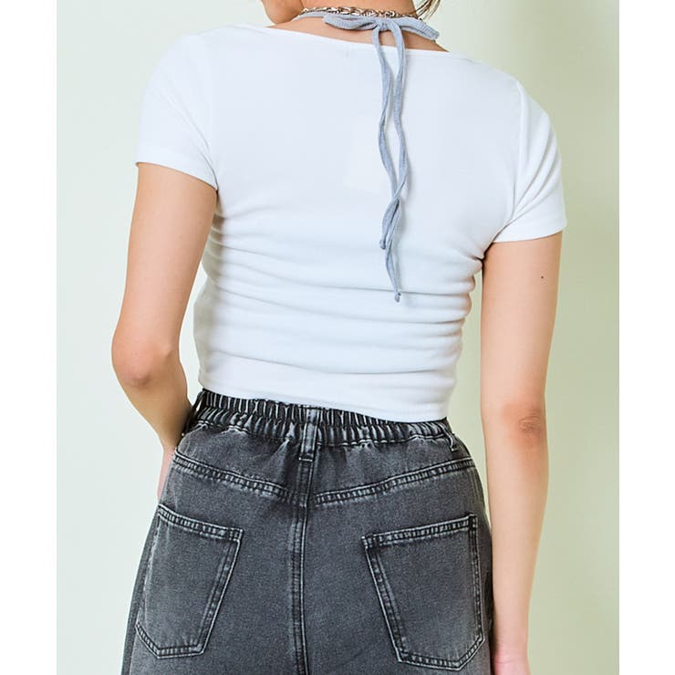 レイヤードテレコ半袖トップス | GORGE  | 詳細画像3 