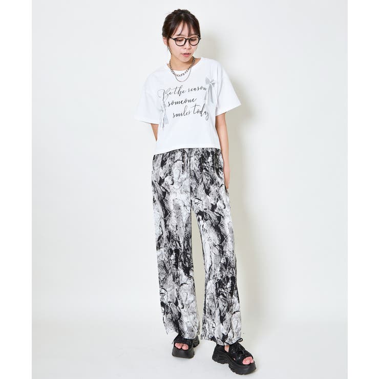 《ロゴ×リボンアレンジ》クロップドTシャツ／映えカジュアル | GORGE  | 詳細画像7 