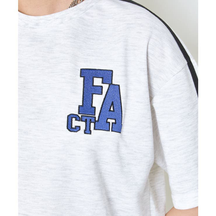 《ライン袖×ロゴ刺繍》ゆるっとスポMIXトップス | GORGE  | 詳細画像21 