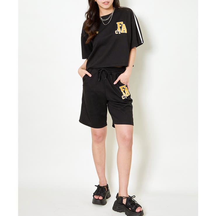 《ライン刺繍×スポーティ》レディース 裏毛 ハーフパンツ | GORGE  | 詳細画像20 