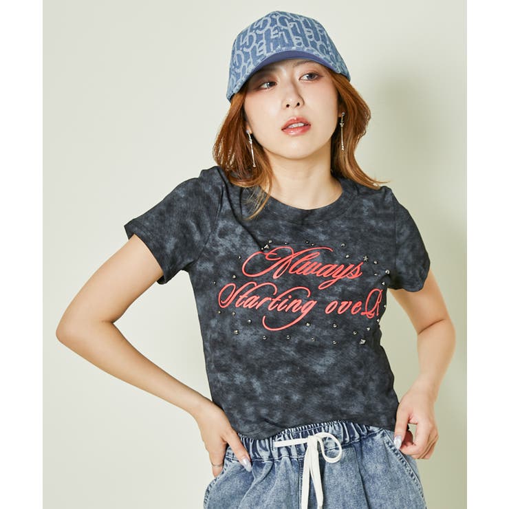 《スタッズ×ロゴアート》ムラ感Tシャツ／エモ映えモード	 | GORGE  | 詳細画像5 