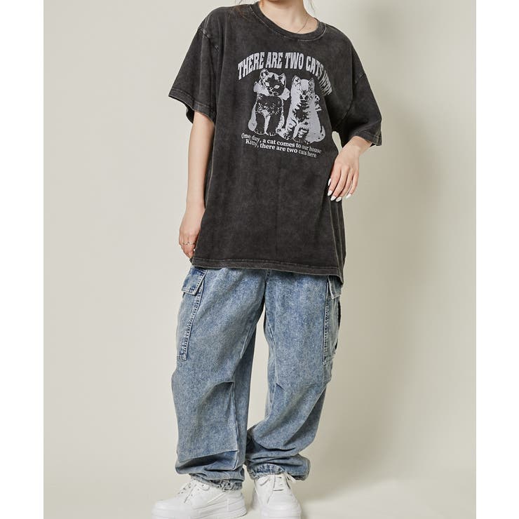 ピグメント加工×ルーズ感》ヴィンテージ風Tシャツ[品番