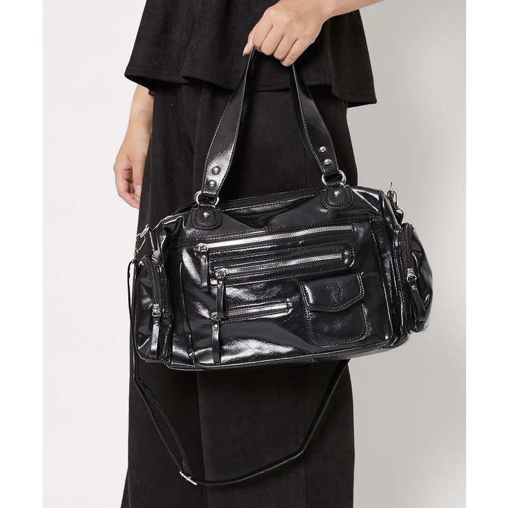 大容量×多収納◎》ショルダー＆ハンド 2WAY 多ポケット トート