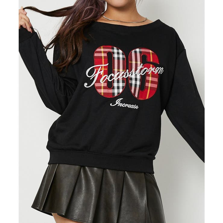 Ｂ | 《オフショル風シルエット》レディース 裏毛 スウェット 長袖 トップス 春夏秋 | GORGE 