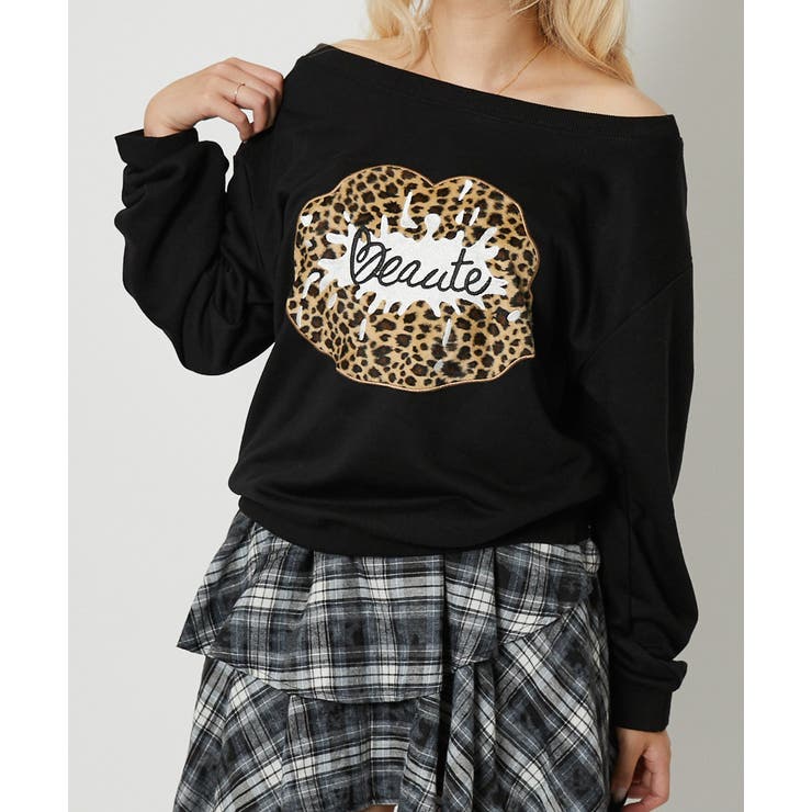 Ｃ | 《オフショル風シルエット》レディース 裏毛 スウェット 長袖 トップス 春夏秋 | GORGE 