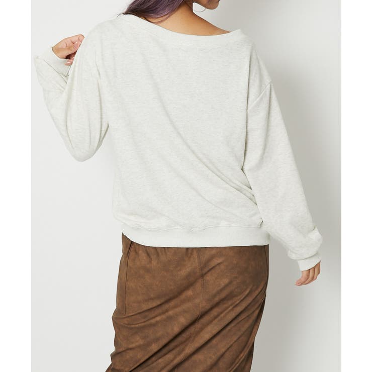 《オフショル風シルエット》レディース 裏毛 スウェット 長袖 トップス 春夏秋 | GORGE  | 詳細画像3 