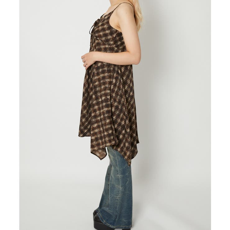 《イレヘム×チェック柄》レディース キャミワンピース カジュアル 春夏秋 | GORGE  | 詳細画像3 