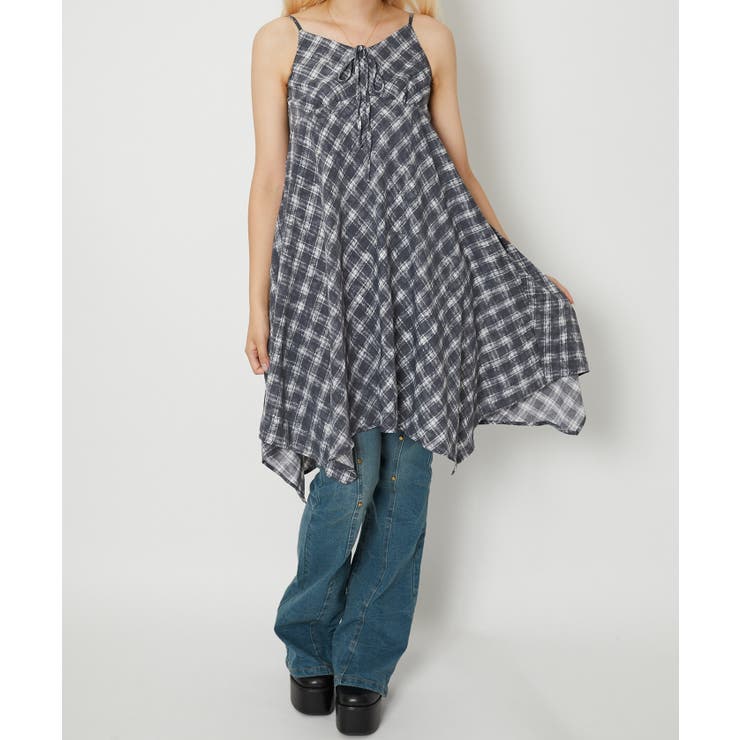 《イレヘム×チェック柄》レディース キャミワンピース カジュアル 春夏秋 | GORGE  | 詳細画像5 