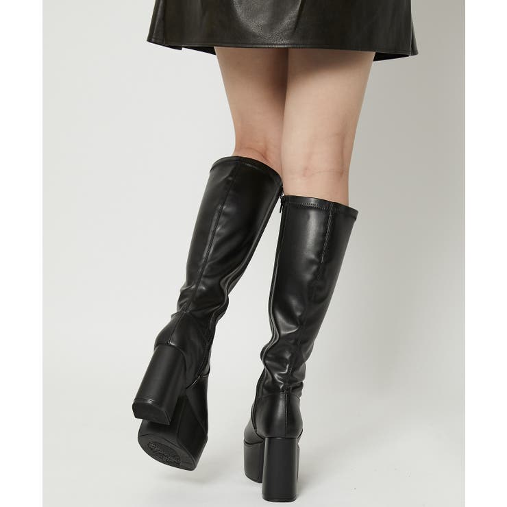 rin、厚底 ロングブーツ 厚底レザーロングブーツ[zr1206] | レディースファッション通販の