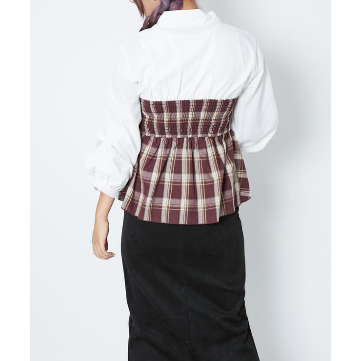 《ドッキング風デザイン》レディース チュニック 袖タック | GORGE  | 詳細画像11 