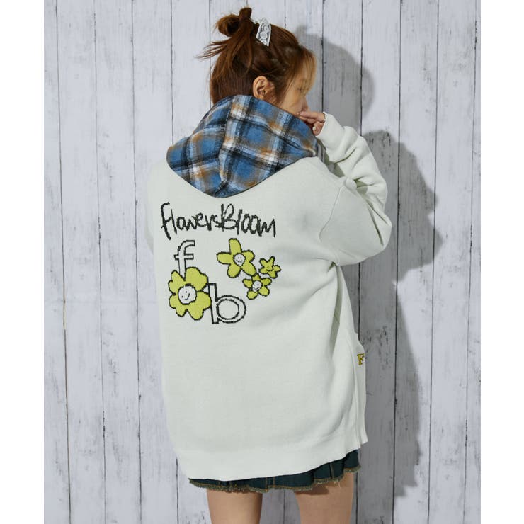 《フラワージャガード×ロゴデザイン》レディース ニットカーディガン ゆったりシル… | GORGE  | 詳細画像8 