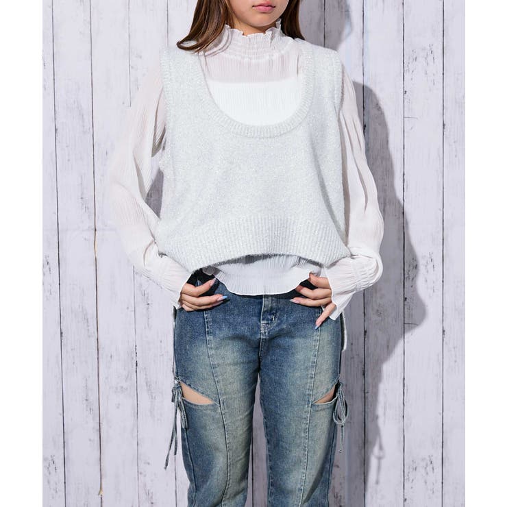 レディース ニットベスト ノースリーブ | GORGE  | 詳細画像1 