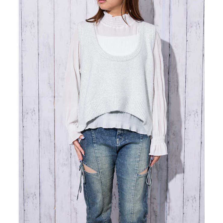 レディース ニットベスト ノースリーブ | GORGE  | 詳細画像2 