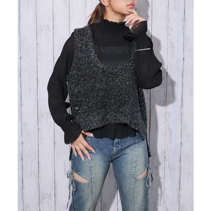 レディース ニットベスト ノースリーブ | GORGE  | 詳細画像5 