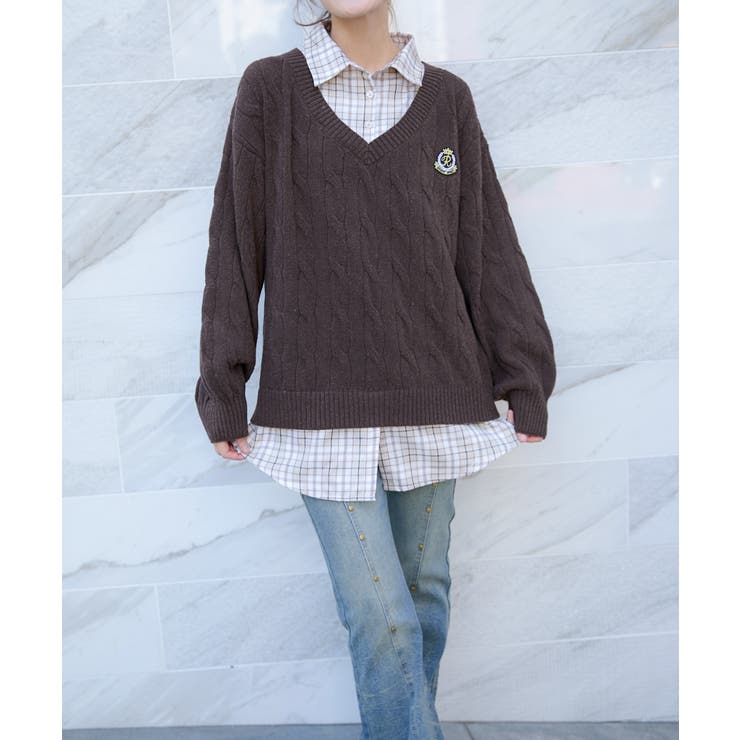 レディース ケーブルニット チュニック | GORGE  | 詳細画像1 