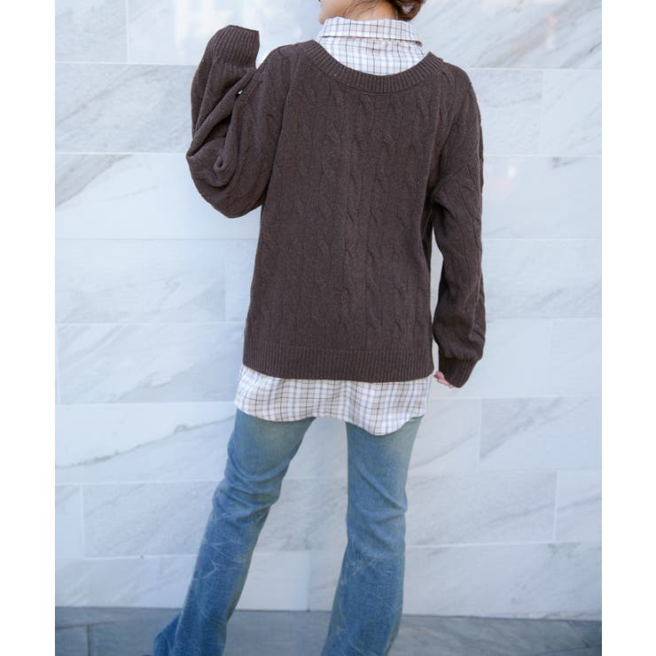 レディース ケーブルニット チュニック | GORGE  | 詳細画像4 