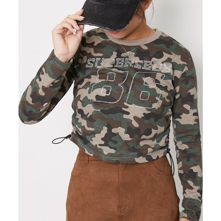 《メイサイ×ラインストーン×ドローコード》レディース 長袖カットソー ミリタリー… | GORGE  | 詳細画像5 