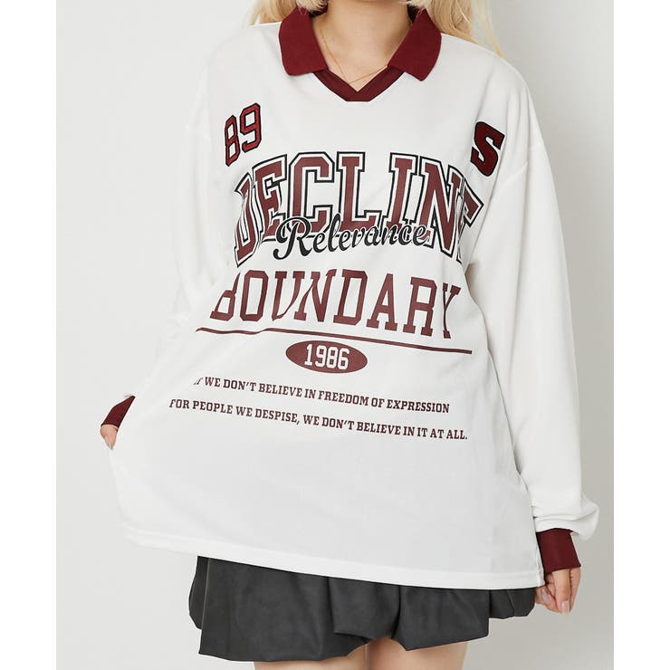 オフホワイト | レディース カレッジロゴ プルオーバー | GORGE 