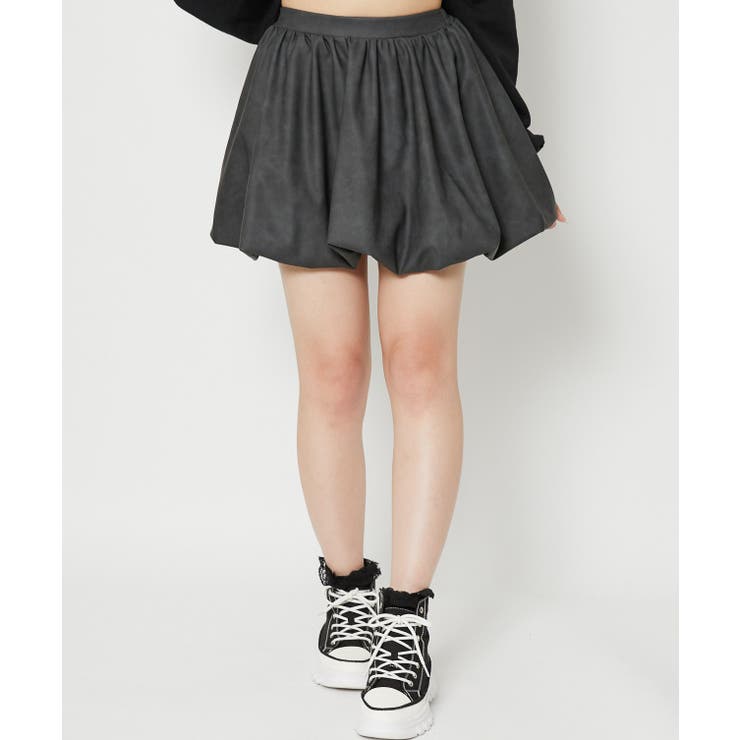 《フェイクレザー×バルーンシルエット》レディース ミニスカート ショート丈 | GORGE  | 詳細画像6 