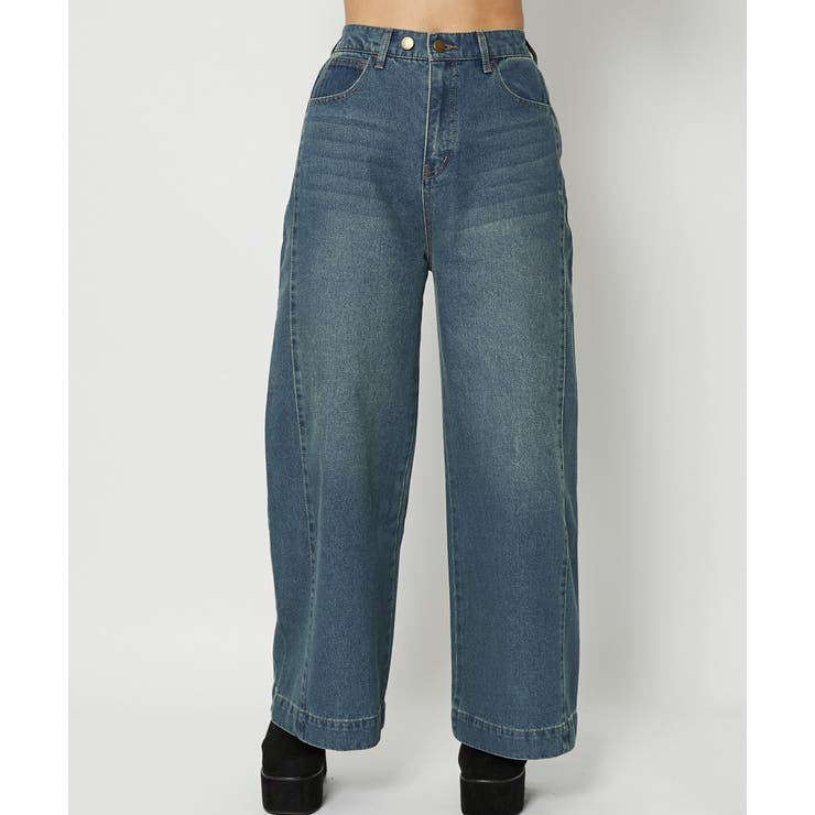 《美脚ワイドストレート》レディース デニムパンツ ジーンズ | GORGE  | 詳細画像3 