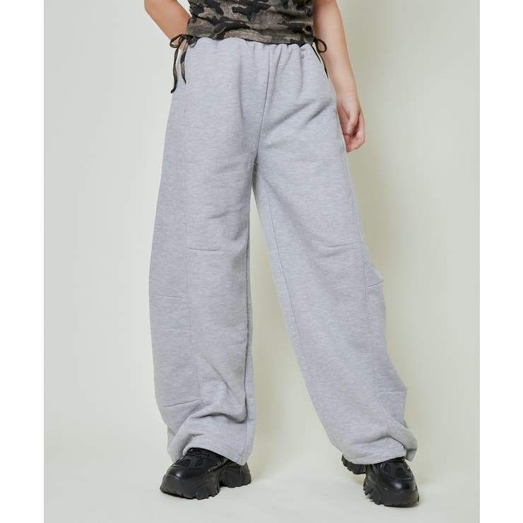 萌ゆるパンツ レディース スウェットパンツ カーブシルエット[品番