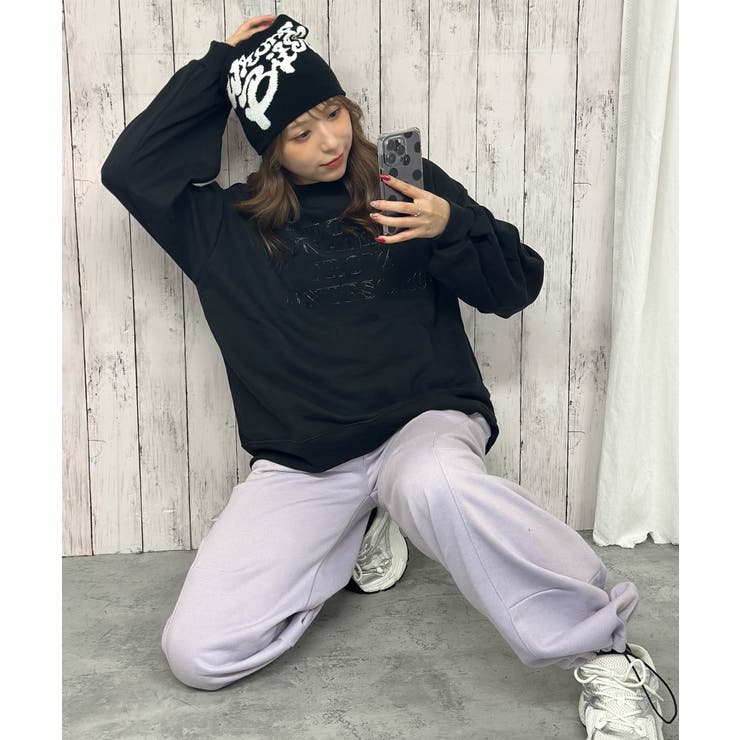 ラベンダー | 《裾ドロスト×ゆるストレート》レディース スウェットパンツ カーブシルエット | GORGE 