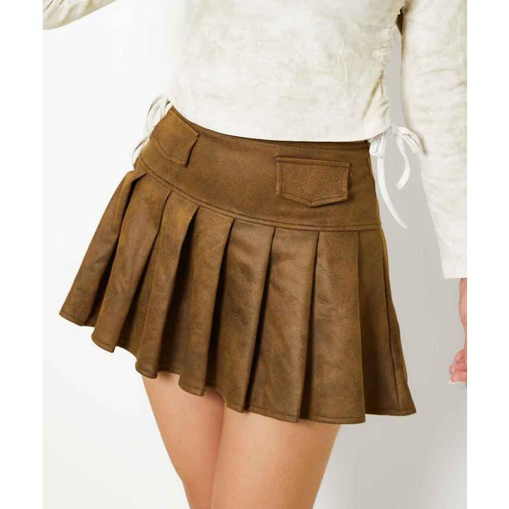 ブラウン | レディース ミニスカート 台形シルエット | GORGE 